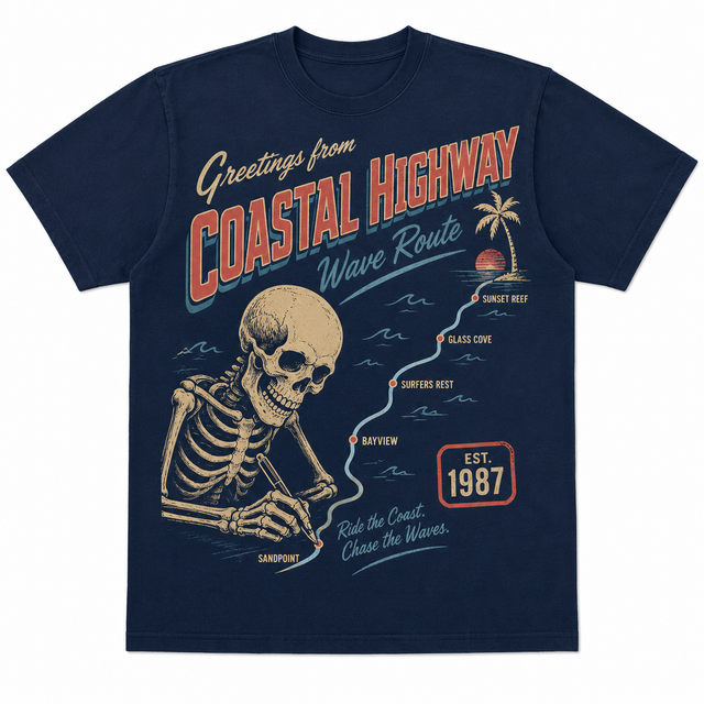 Surf Coastal Highway Cotton T-Shirt