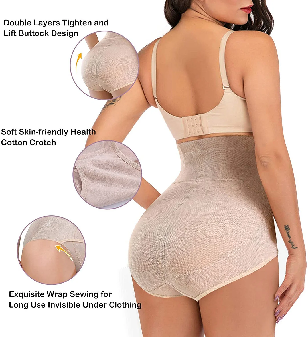Billionm Tummy Control Thong Shapewear For Women Waist Cincher Slimmer High Waist Butt Lifter Body Shaper Panties Girdle Waist Trainer