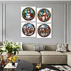 4pcs Diamond Painting -DIY Round Drill Snowman Snowhouse