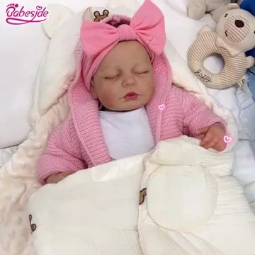 [U.S. Only] Babeside Sleeping Reborn Baby Lucy 20" Little Infant Girl with Heartbeat Coos and Breath