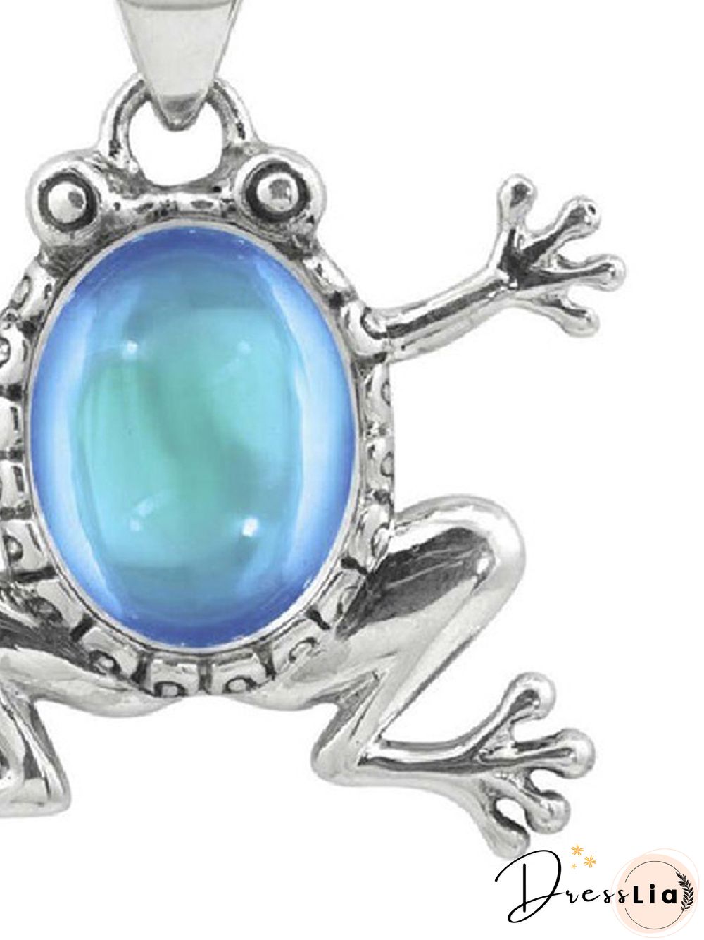 Ethnic Frog Moonstone Necklace Fun Sweater Chain
