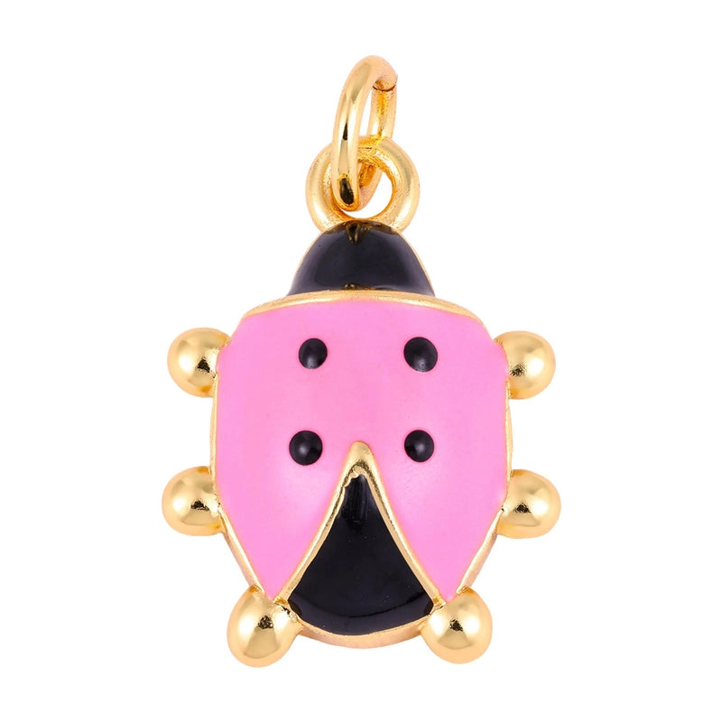 1 Piece Copper Zircon Four Leaf Clover Round Heart Shape Pendant Jewelry Accessories