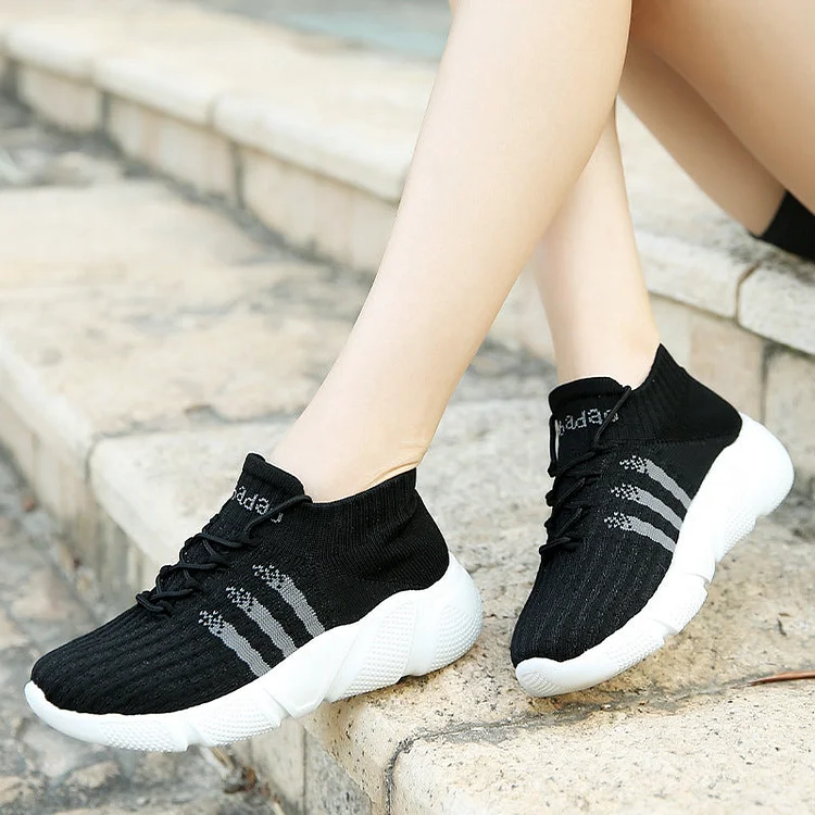 Athletic Comfortable Walking Shoes  Memory Foam Lightweight Sports Shoes  Slip On sock Sneakers QueenFunky