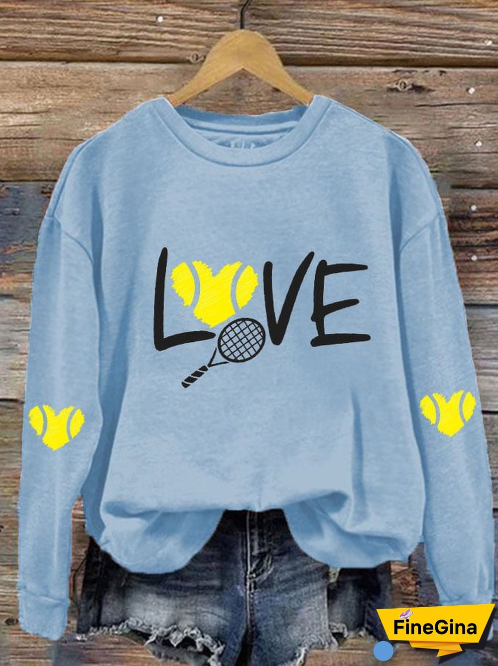women's love tennis sweatshirt