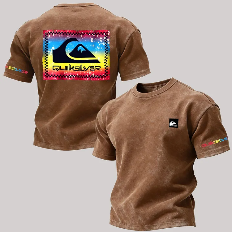 Quiksilver Gradient Checker Printed Men's T-shirt