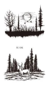 Small Sexy Lips Leaf Black Cartoon Temporary Tattoo Cute Star Tattoo Sticker Love Women Body Finger Art Waterproof Tatoo