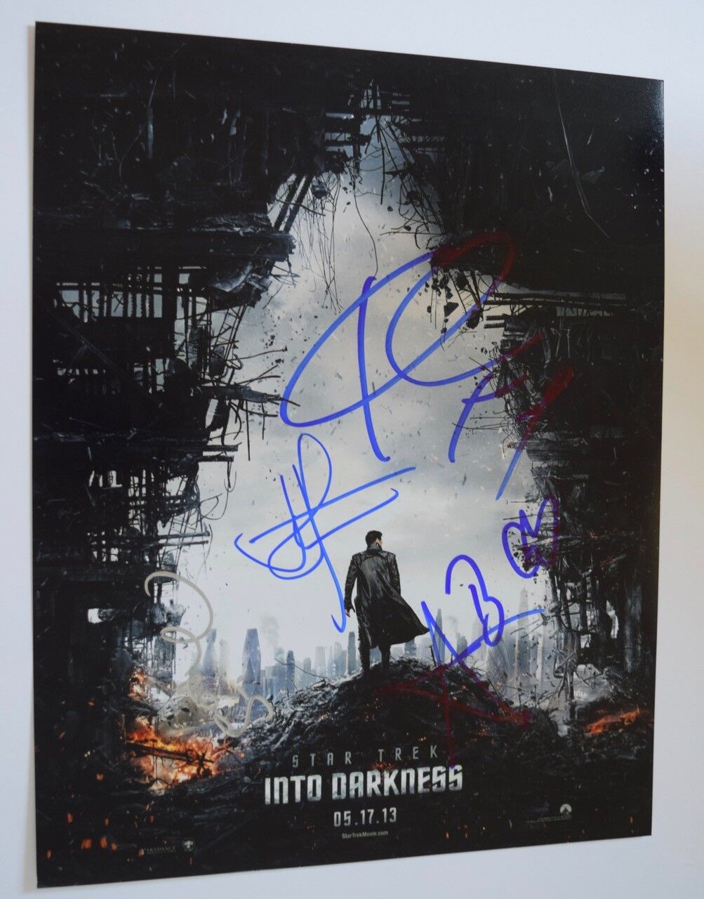 STAR TREK INTO DARKNESS Cast Signed Autograph 11x14 Photo Poster painting JJ ABRAMS +4 COA VD