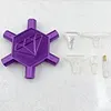 3D Printed Hexagonal Diamond Painting Pen with 5 Replacement Tips Diamond Painting Art Drill Bead Dot Pen Kit for Adults Beginners (Purple)
