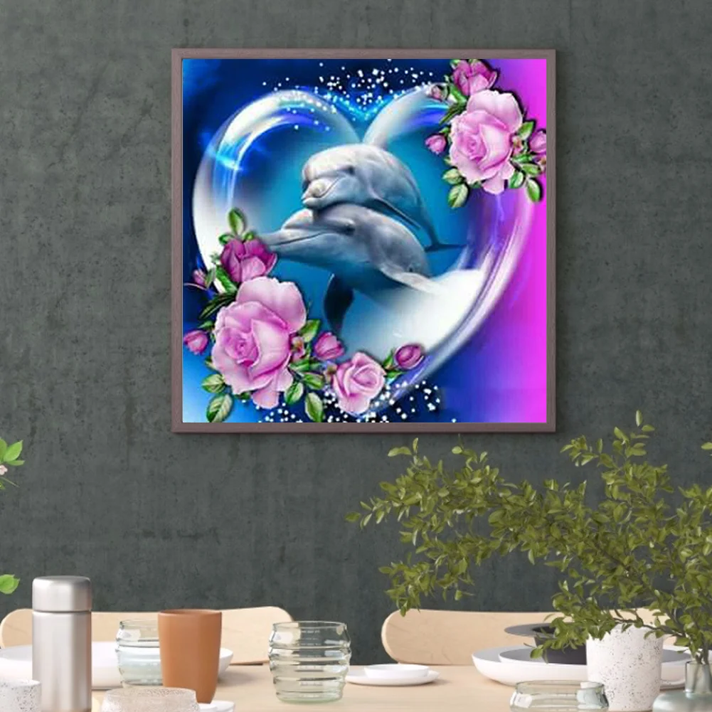 Diamond Painting - Full Round Drill - Dolphins(30*30cm)