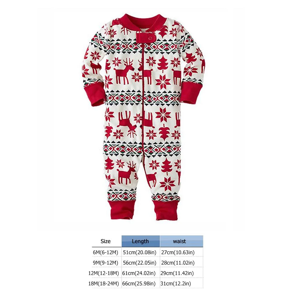 New Arrival Family Matching Outfits Casual Parent-Child Christmas Men Women 2pcs Clothes Elk Print Pajamas Pants Tops