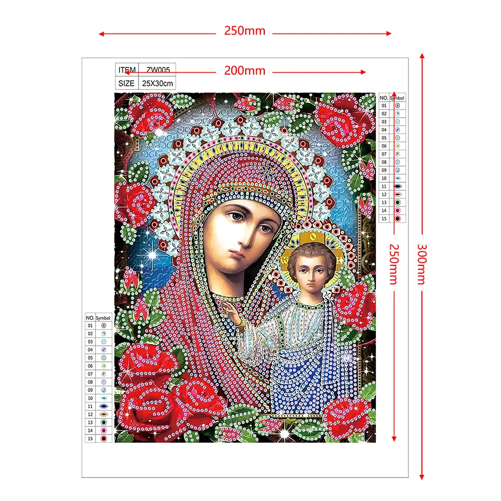 Diamond Painting - Partial Special Shaped Drill - Religious(25*30cm)