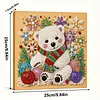 (25x25cm)DIY Pearl Painting Xmas Framed Handmade Pearl Material Art Kit Living Room Decor