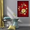 Golden Rose-Full Embroidery 3 Strands 11CT Stamped Cross Stitch-30*60CM-Large Size