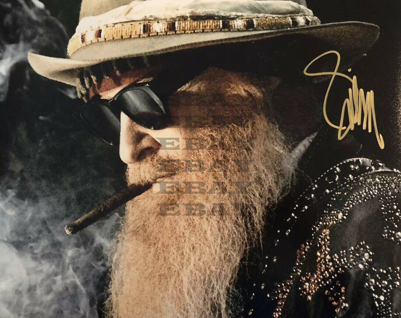 BILLY GIBBONS ZZ TOP LEAD SINGER Autographed signed 8x10 Photo Poster painting Reprint