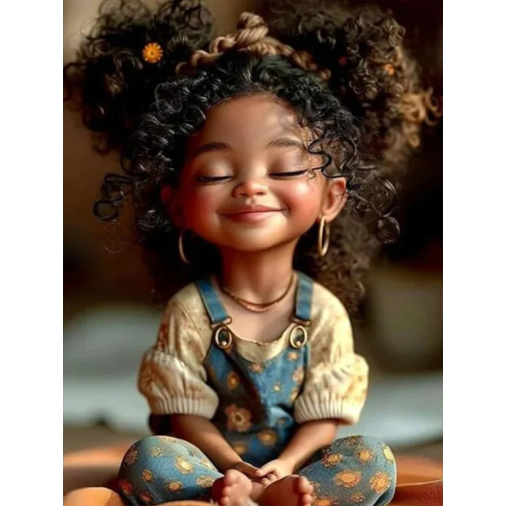 4pcs Diamond Painting - Full Round Drill - Girl(Canvas|30*40cm)