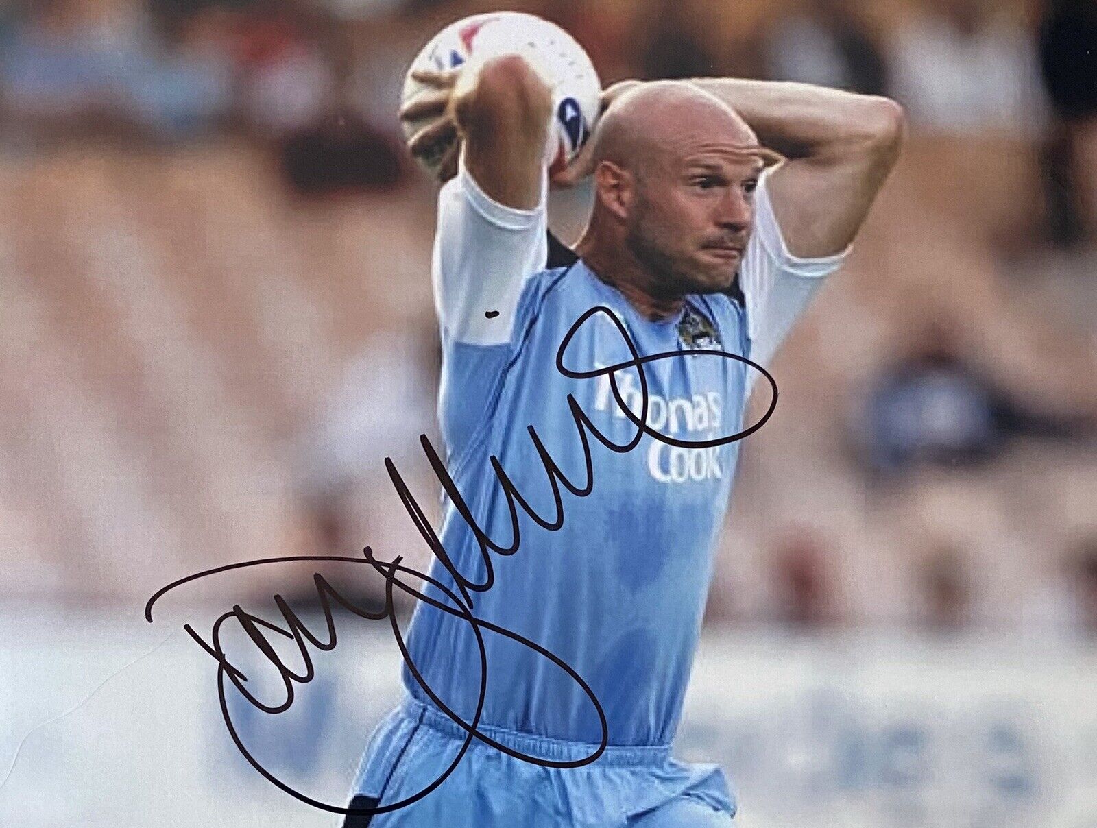 Danny Mills Genuine Hand Signed Manchester City 6X4 Photo Poster painting