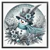 Snowman-Partial 11CT Stamped Cross Stitch Bead Embroidery 36*36cm/14.17*14.17in tapestrymarket