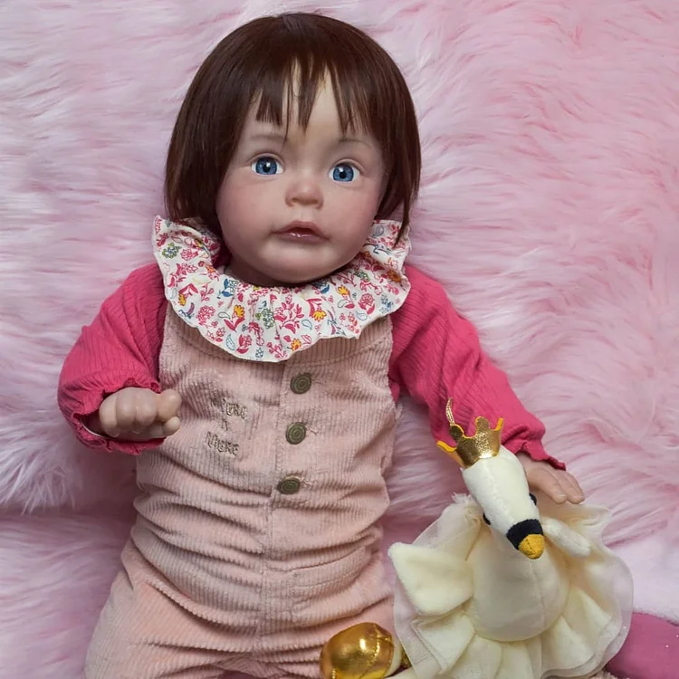 22'' Realistic Reborn Beautiful Lifelike Baby Doll Girl with Curly Hair Named Nayeli-Best Gift for Children
