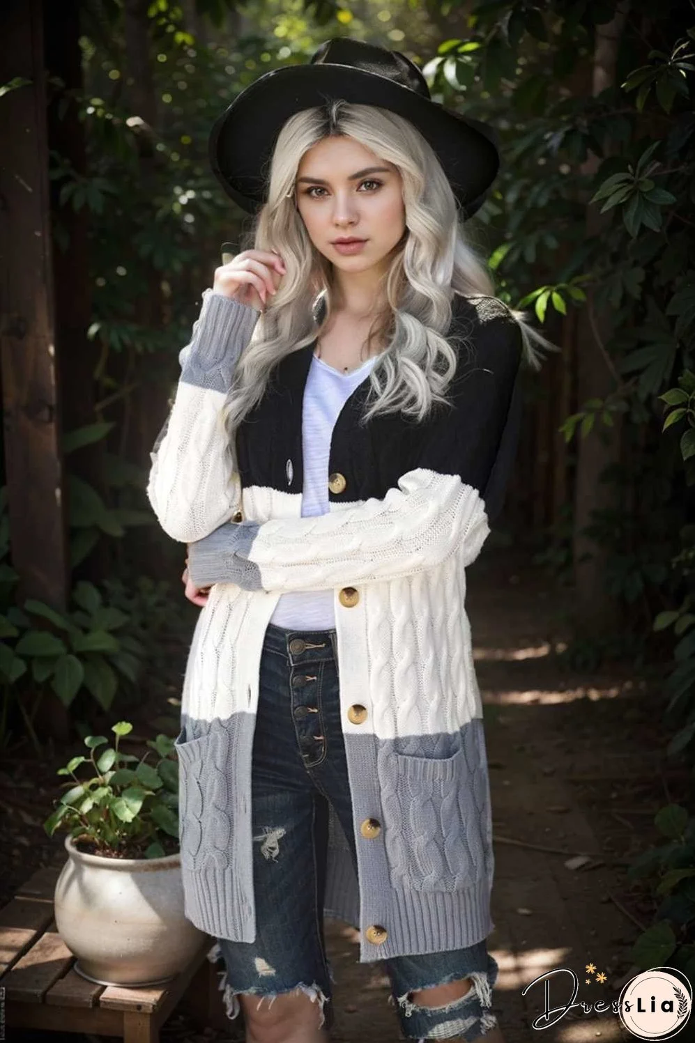 cozy cable knit button front long sleeve cardigan