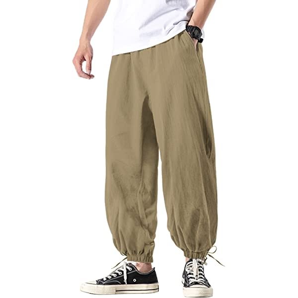 COOFANDY Men's Cotton Linen Pants 