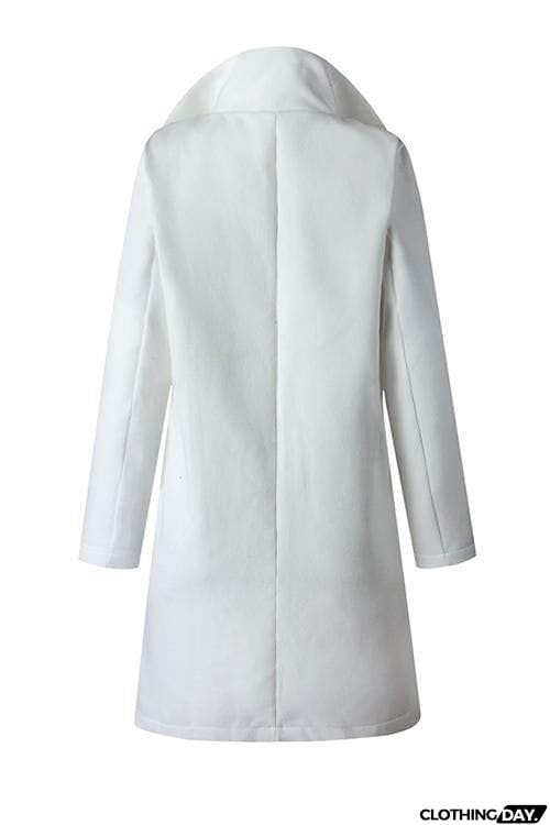 Button Stand Collar Coat