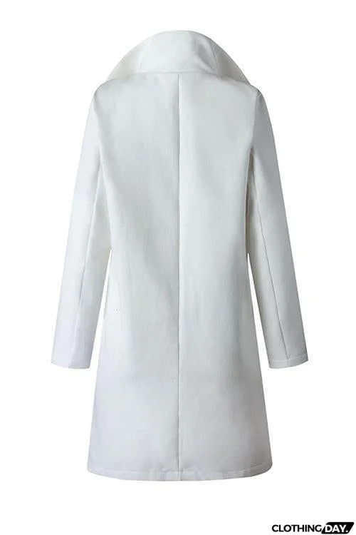 Button Stand Collar Coat