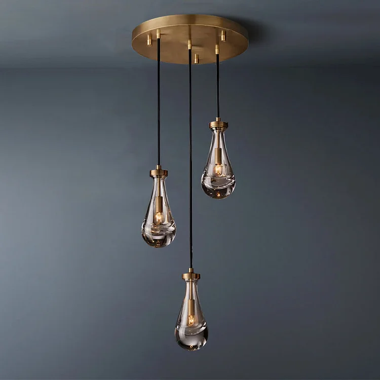 Rain Round Cord Chandelier 3-Lights Vjlight