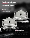 cciyu 19B1832 19B1833 Front Left & Right Brake Calipers With Bracket For Acura For EL 1997-2000,For Honda For Civic 1996-2011,For Honda For Insight 2010-2014