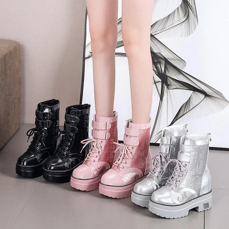 Platform Breathable Chunky Short Boots SS0798