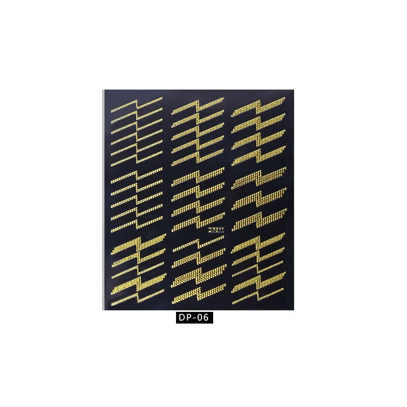 New Products In 2021 Adhesive 3D Metal Line Decals Nail Stickers for Nail Art Decoration DIY Designer Work Accessories 7.7x9cm