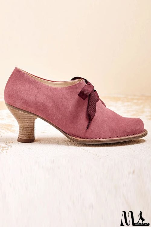 MidiSono - Suede Lace Up Pumps