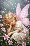 Luxury AB Velvet Diamond Painting Kit - Little Angel Girl