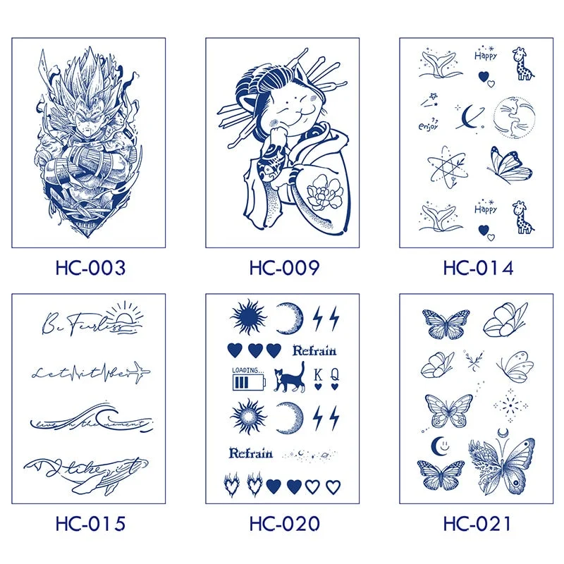 Basketball Anime Flower Butterfly Text Art Festival Cute Cool Waterproof Full Body Arm Men and Women Natural Temporary Tattoos