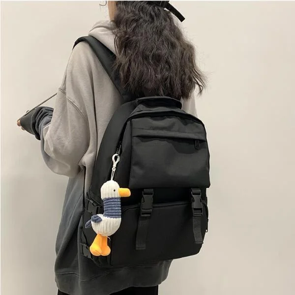 Canvas Female Campus Large-capacity Backpack Fashion All-match Student Tooling Style Backpacks Male Multifunctional Travel Bolsa 711