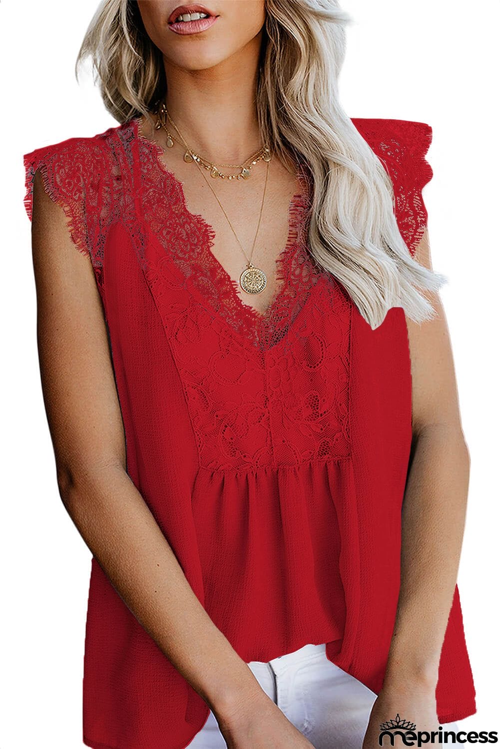 From A Dream Lace Tank Top with Vest