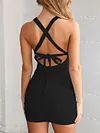 Solid Color Sleeveless Mini Dress