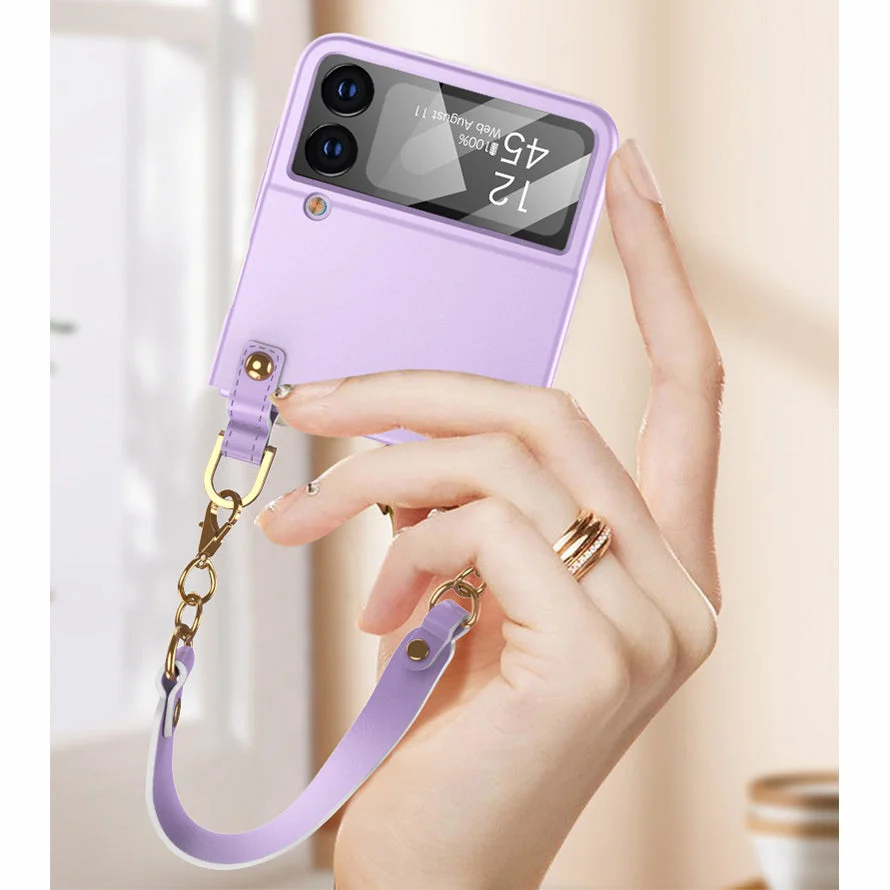 Applicable For Samsung Zflip3/4 Folding Fashion Women's Ultra-Thin Handbag Mobile Phone Case