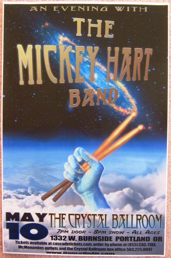 MICKEY HART 2012 Gig POSTER Portland Oregon Concert Grateful Dead Version 1