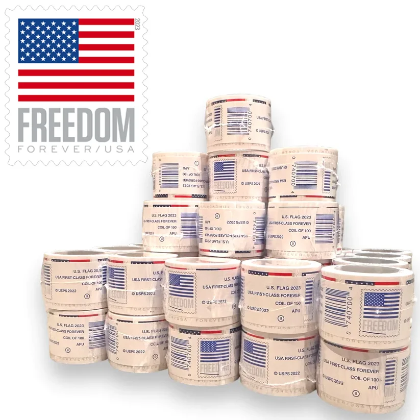 U.S. Flag 2023 Roll of Forever Postage Stamps 100 pcs – stamps cart