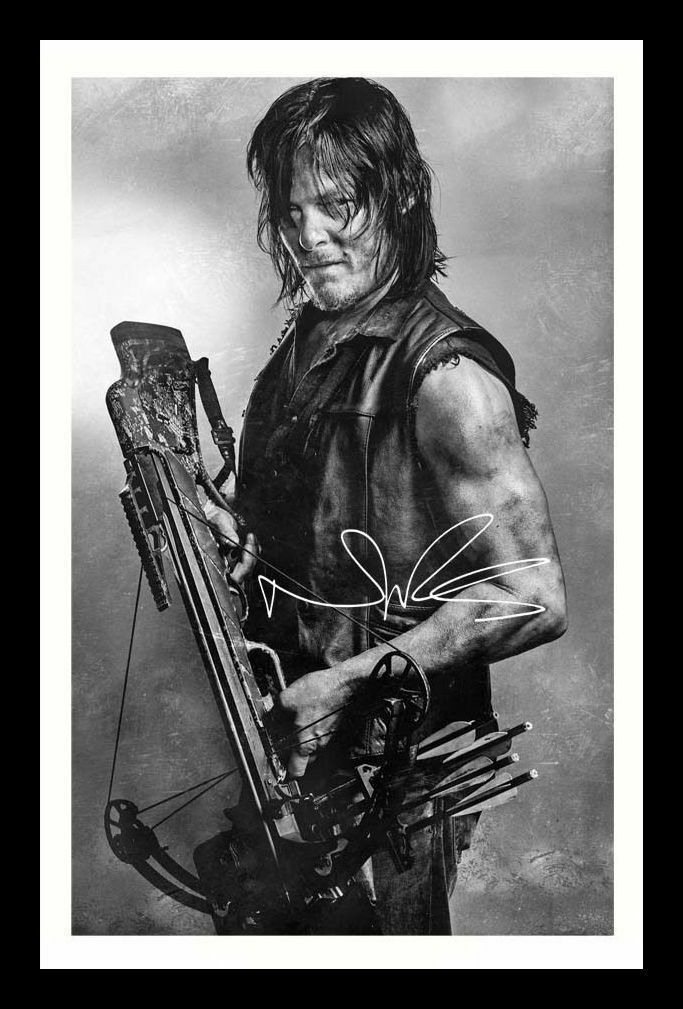 Norman Reedus - The Walking Dead Autograph Signed & Framed Photo Poster painting 7