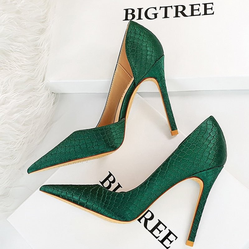 BIGTREE Shoes Designer New Women Pumps Pointed Toe High Heels Ladies Shoes Fashion Heels Pumps Sexy Party Shoes Plus Size 43