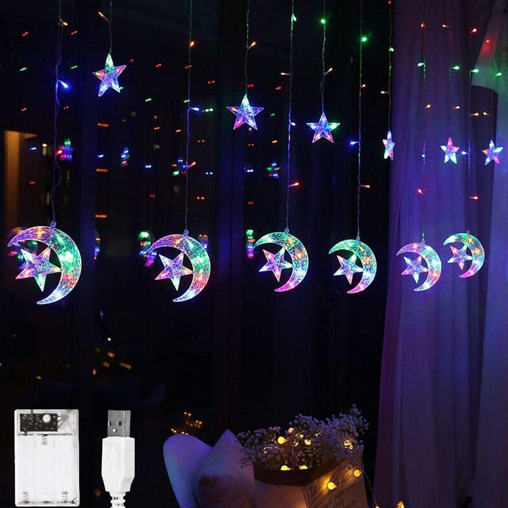 

LED Moon Star Curtain Light Home Room Decoration, Color, 501 Original