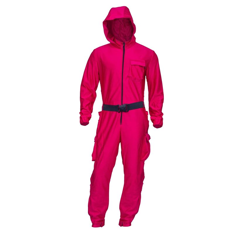 Vintage Squid Game Pink Jumpsuit Cosplay Costumes Set