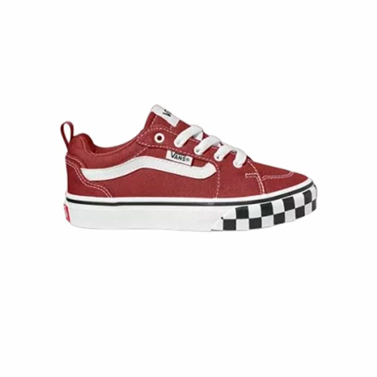 Children&rsquo;s Casual Trainers Vans Filmore Check Bumper Dark Dark Red