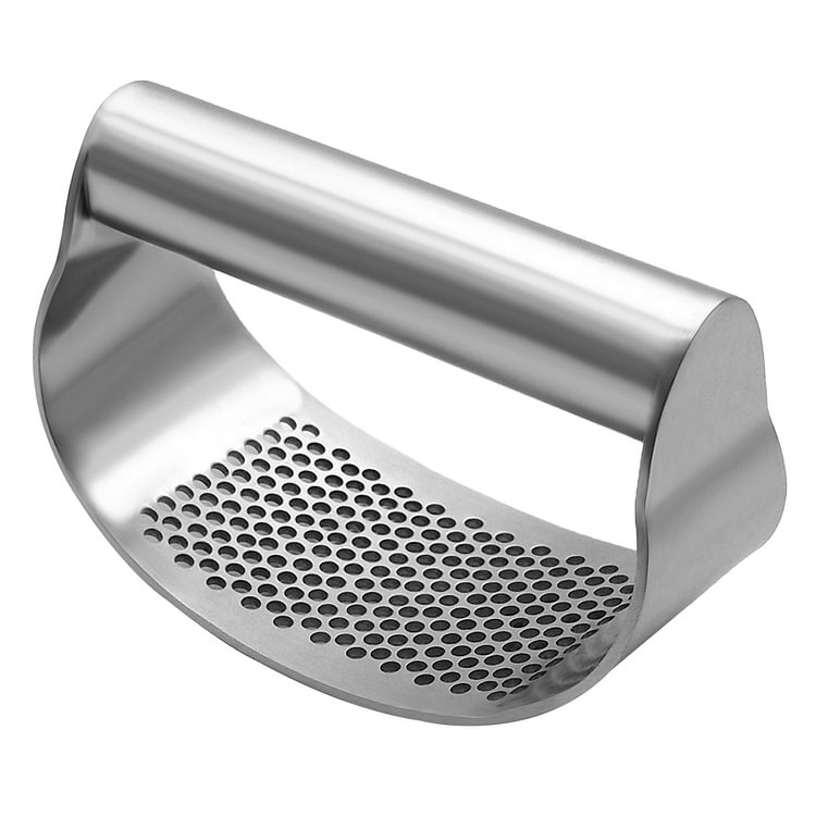Stainless Steel Curved Garlic Press Crusher Manual Ginger Mincing Masher