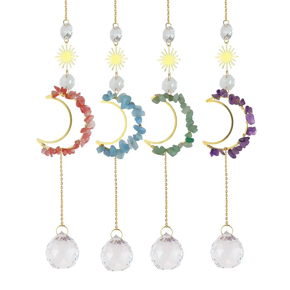Crystal Windchime Dream Catchers Moon Flower Chandelier Balcony Home Decor