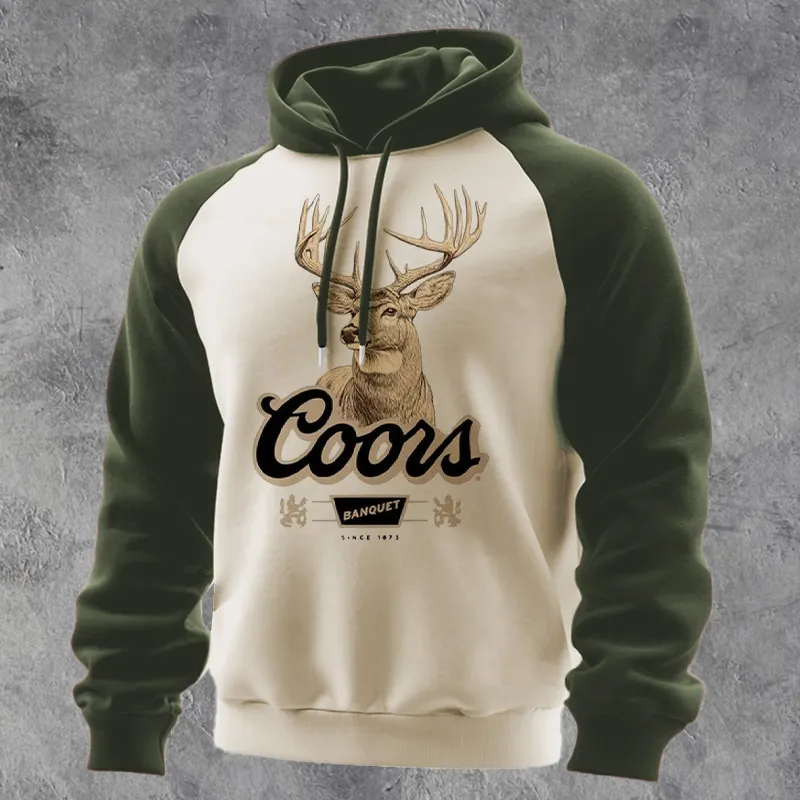 Stylish Contrast Color Hoodie
