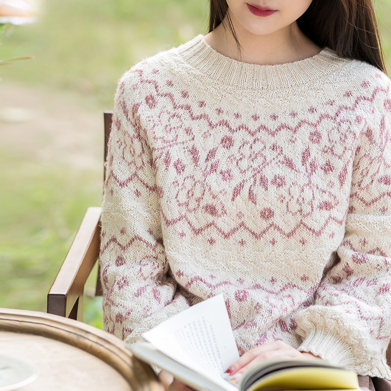 Susan's Blossom Knit DIY Sweater Kit - Handcrafted Yarn & Pattern