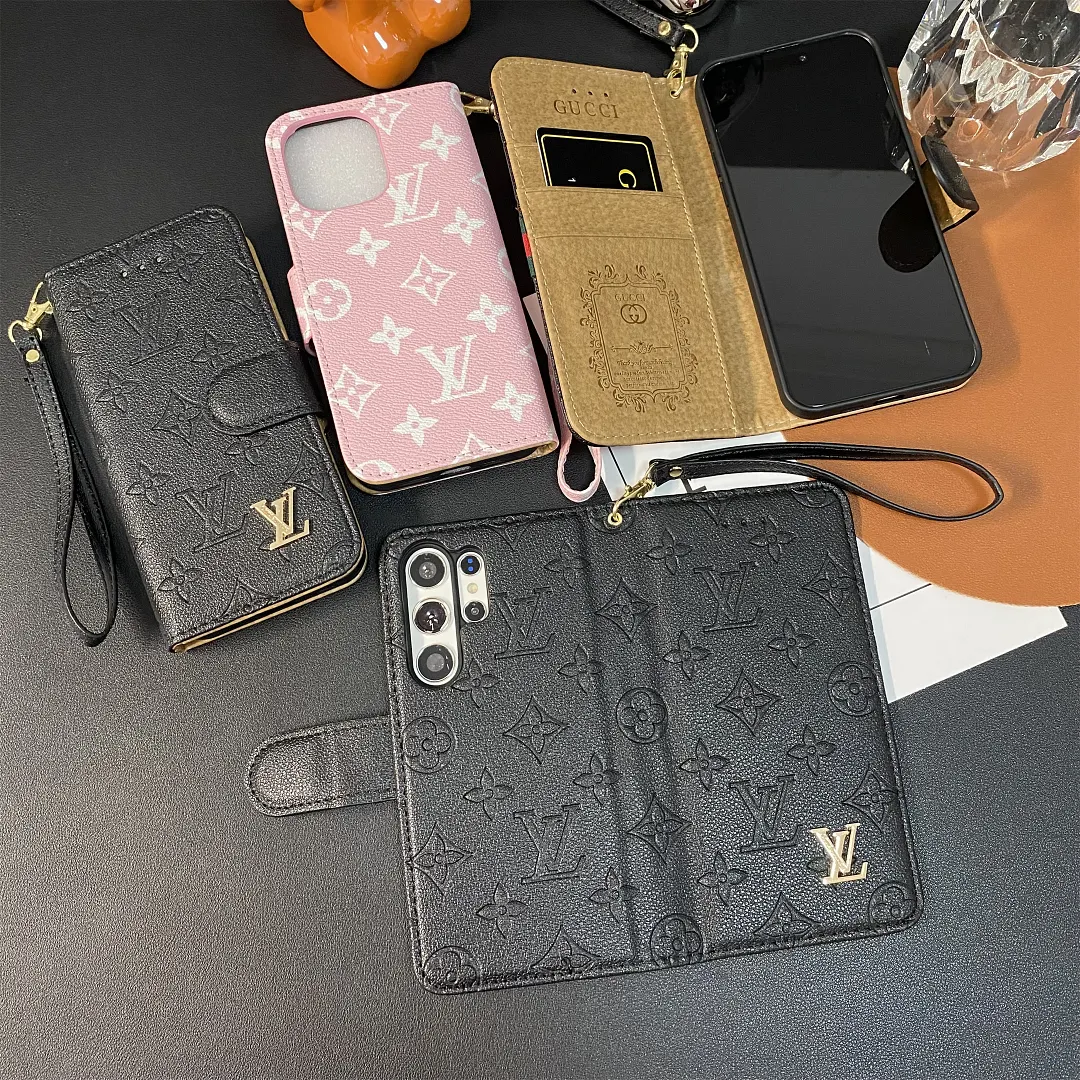 LV Embossed Monogram Gucci Ophidia GG Apple iPhone case Samsung Galaxy Flip Wallet Case