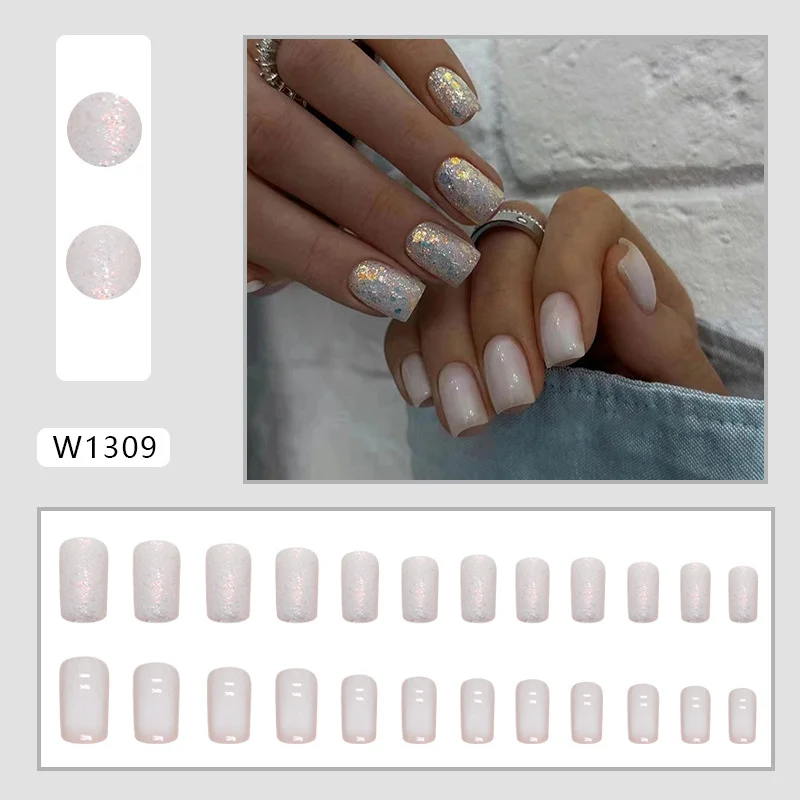 Churchf Churchf Flash Powder In The Long European Square Pure Desire Gradually Double Spell Nail Fashion Ins Wind Wear Armor